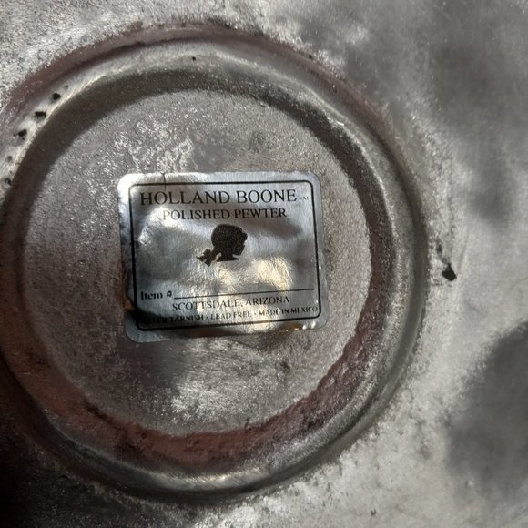 HOLLAND & BOONE PEWTER STRAWBERRY WEAVE TRAY ***NEW OLD STOCK*** - Picture 3 of 3